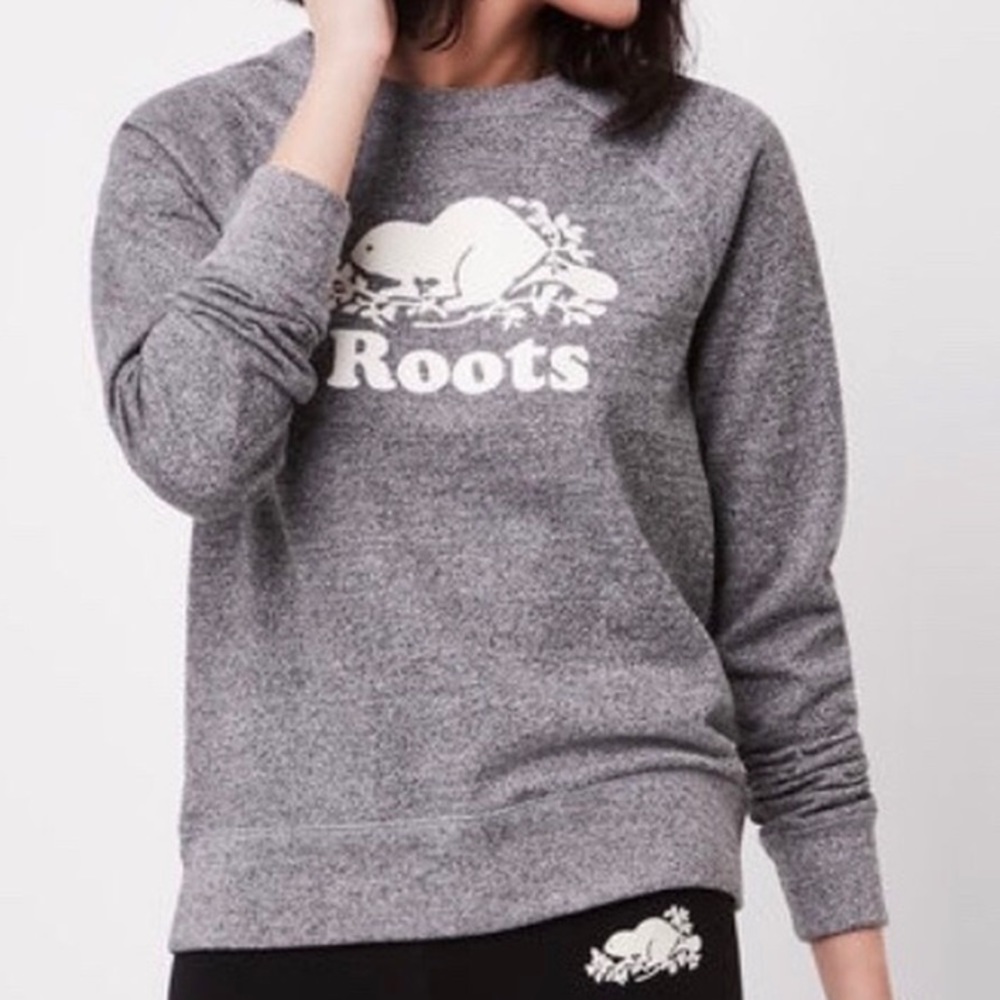 Roots salt and pepper original crewneck